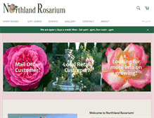 Tablet Screenshot of northlandrosarium.com